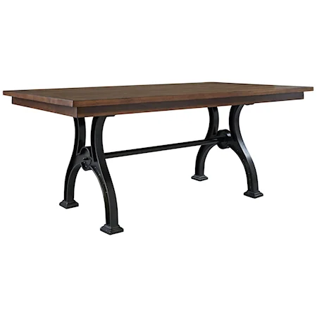 Trestle Table with Metal Base